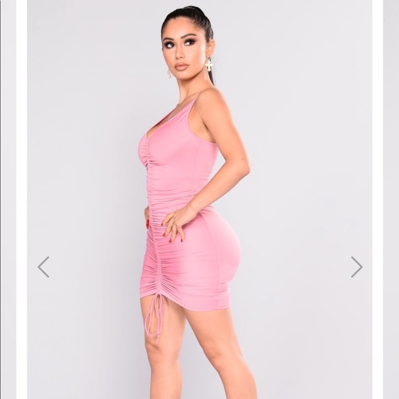 NWT Fashion Nova Shanghai Ruched Dress - Picture 2 of 4